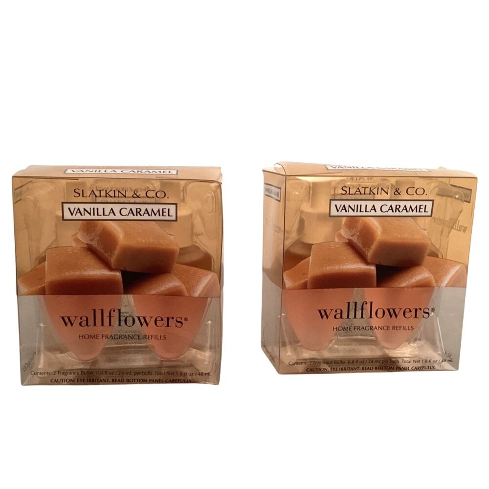 Slatkin & Co. Wallflowers Vanilla Caramel Home Fragrance Refills 2 Boxes 4 units